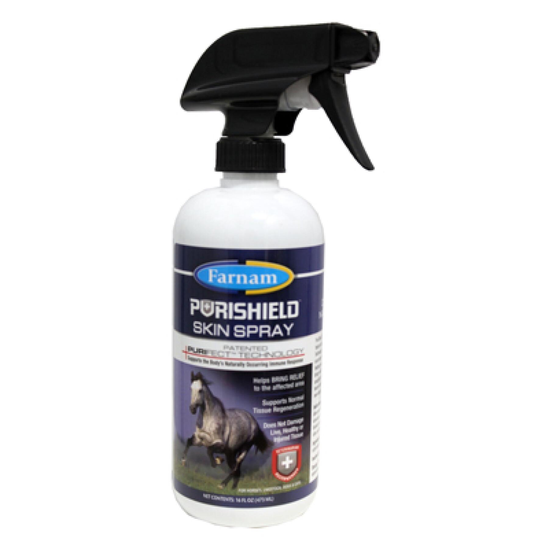 Wondverzorging voor paarden - spray Farnam Purishield Skin