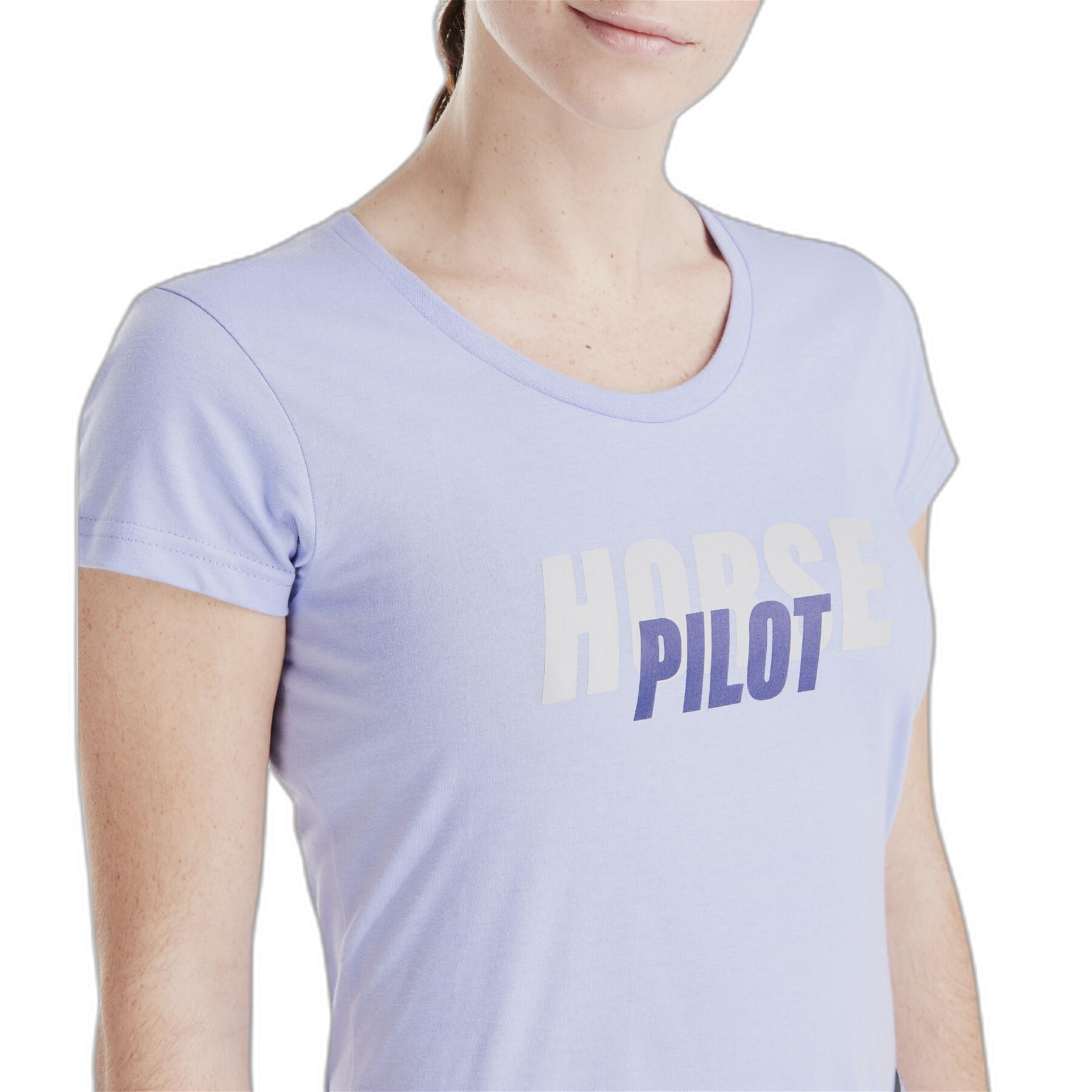 Dames-T-shirt Horse Pilot Team
