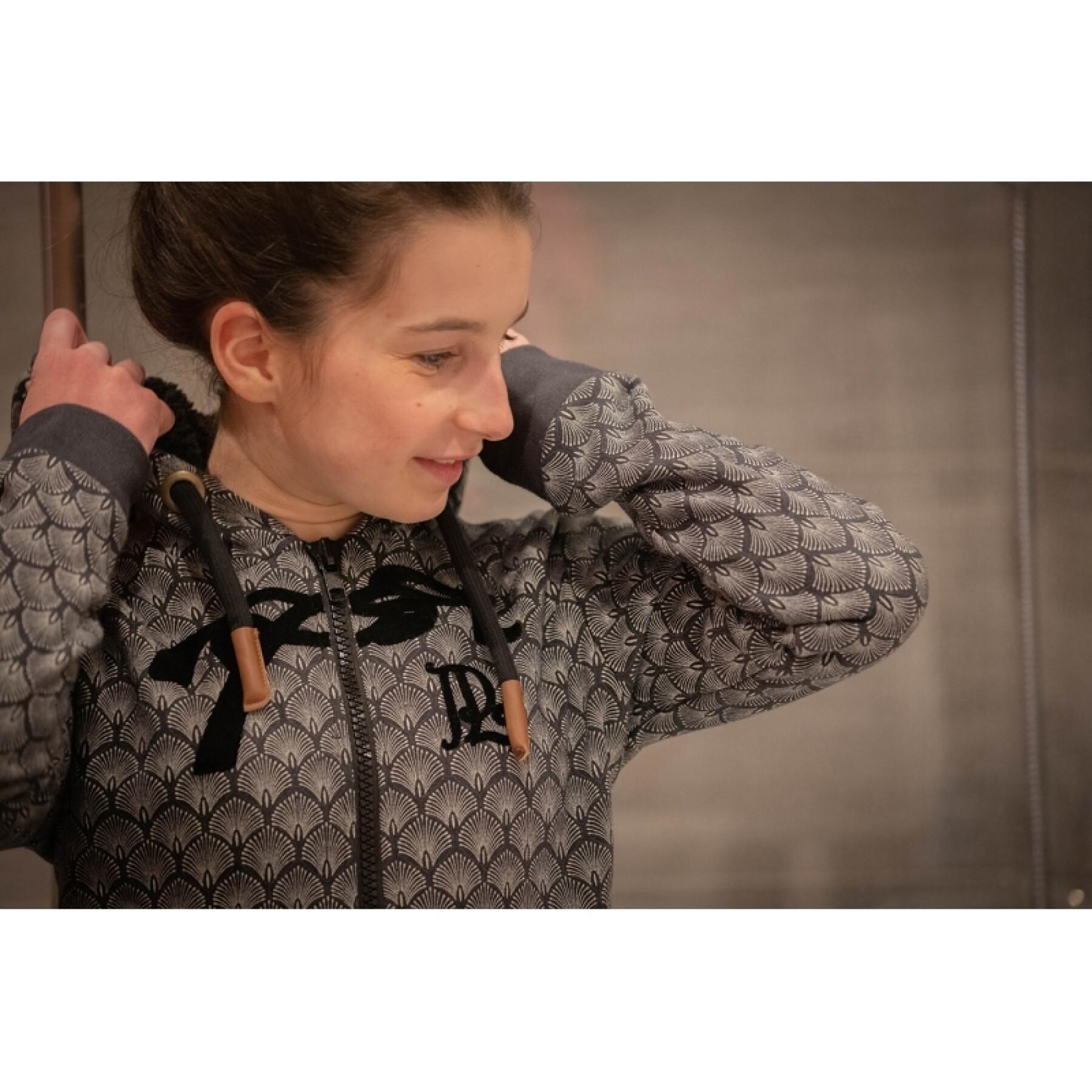 Paardrij-sweatshirt voor meisjes Pénélope Rosy