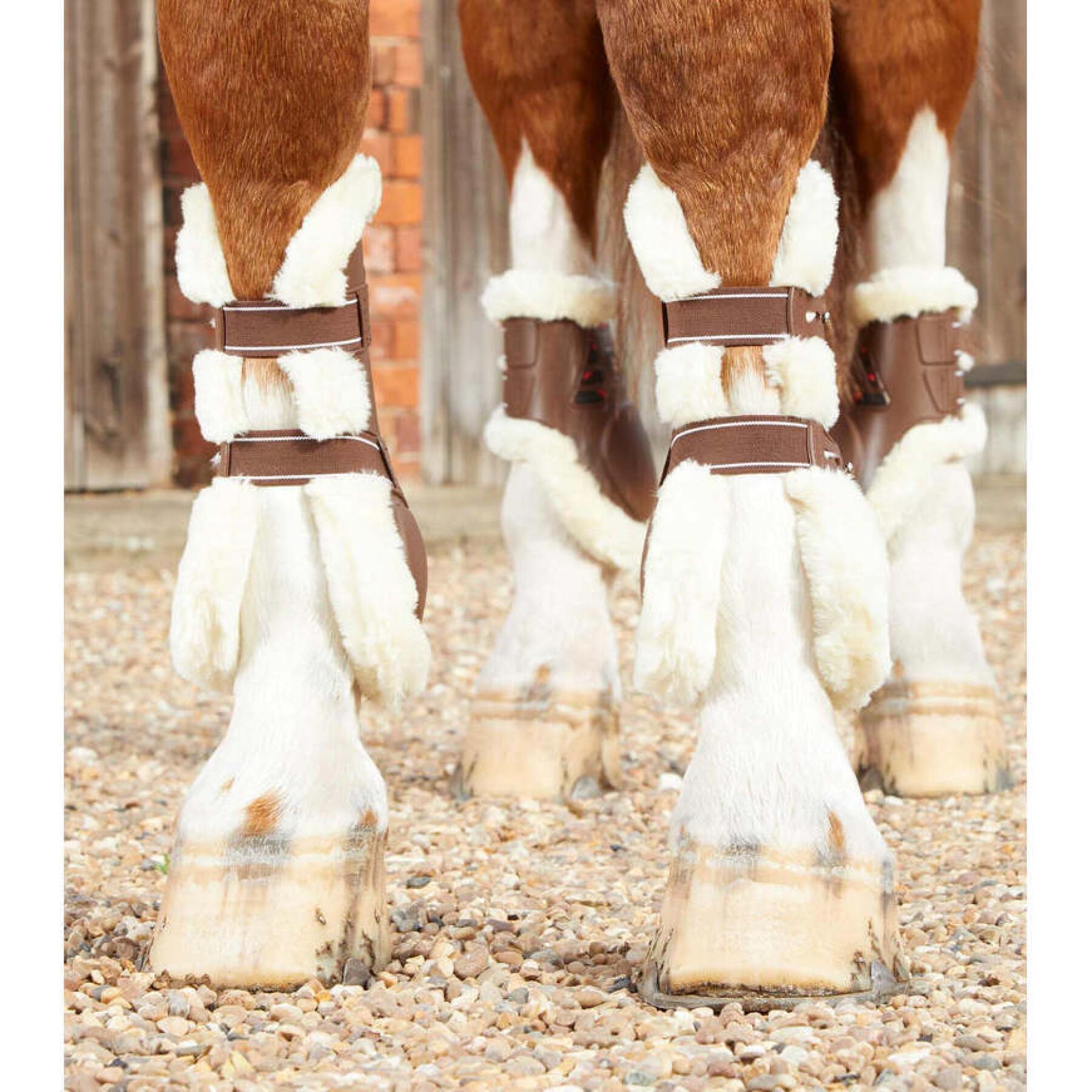Open front laarzen voor paarden met bont Premier Equine Techno