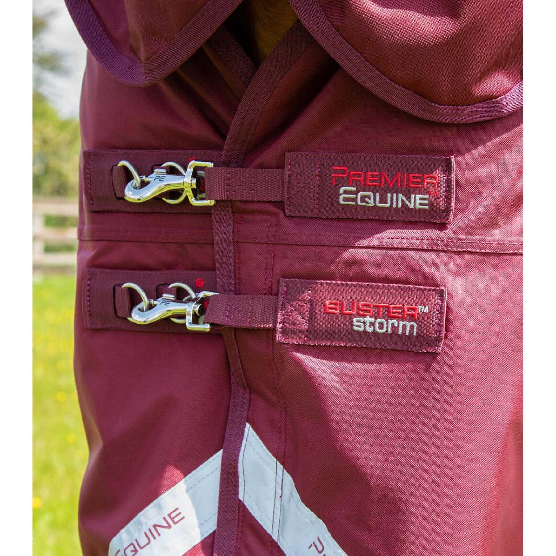 Waterdichte paardendeken met halsbedekking Premier Equine Buster Storm Classic 90 g