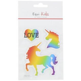 Set van 5 paardrijstickers - unicorn love stickers Equi-Kids Relief